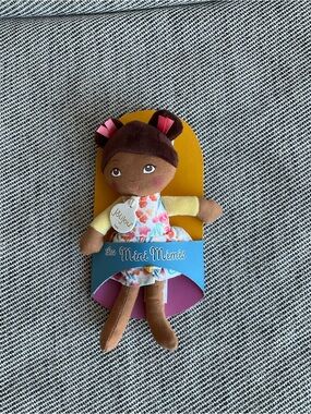 Mini Mimis Brown Girl Plush Doll - Pink Floral Dress